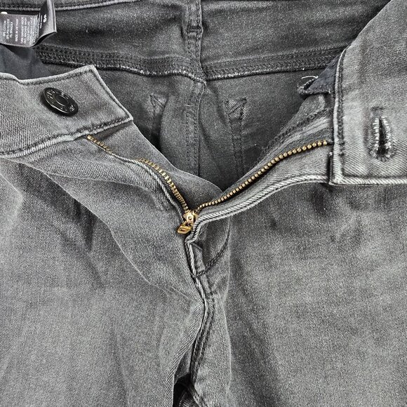 Express Jeans Fringe Legging Mid-Rise Skinny Jeans Black Denim Womens Size 6R - Picture 5 of 10